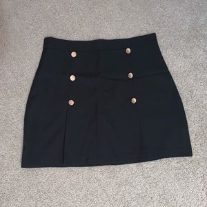 Double-breasted A-line skirt